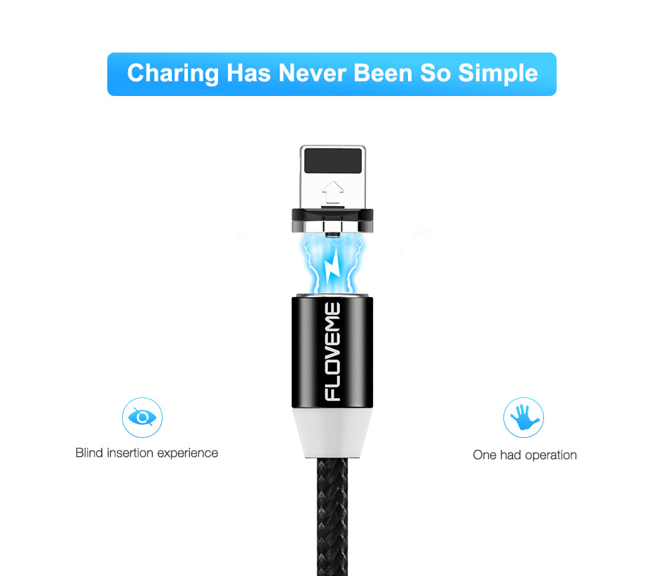 Fast USB Magnetic Charging Cable Durable Nylon Braided - FLOVEME