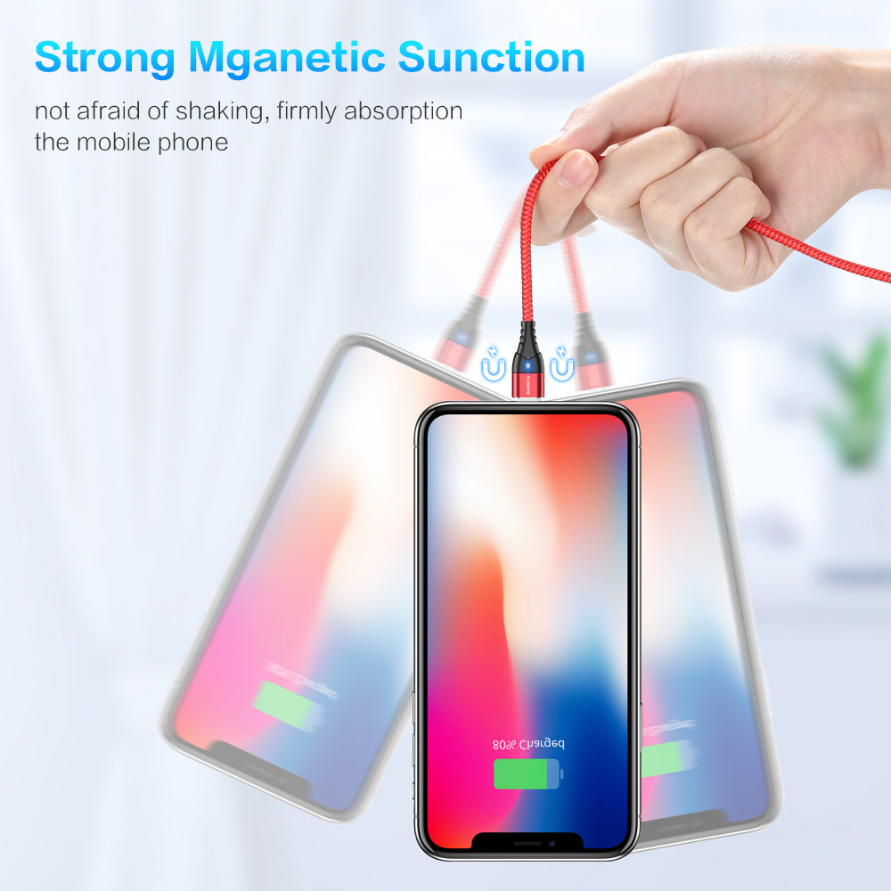 Magnetic Data Charging Cable For Micro USB/Type C/ Lightning - FLOVEME