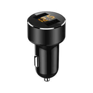 Dual USB Car Charger with Voltage Monitor - FLOVEME