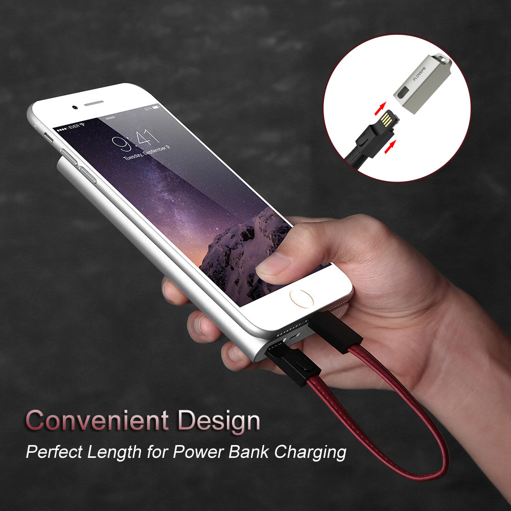 FLOVEME USB Cable For iPhone 6 6S Plus 5 5S SE PU Leather Keychain Charging Cable For iPhone 7 8 Plus X 10 For iPad Charger Cabo - FLOVEME