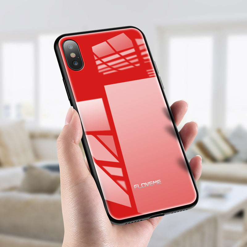 Glass Cover Case(RED) - FLOVEME
