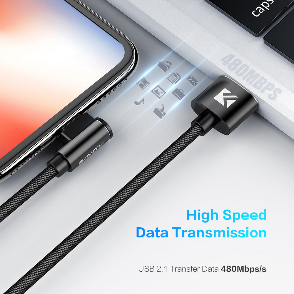 90 Degree Fast Charging Date Transfer Cable - FLOVEME