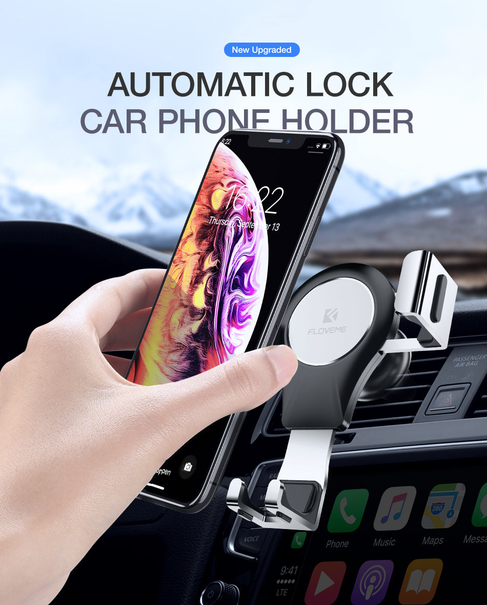 FLOVEME Gravity Car Phone Holder Air Vent Mount Stand For Phone in Car No Magnetic Auto Mobile Holder Smartphone Support Cell - FLOVEME