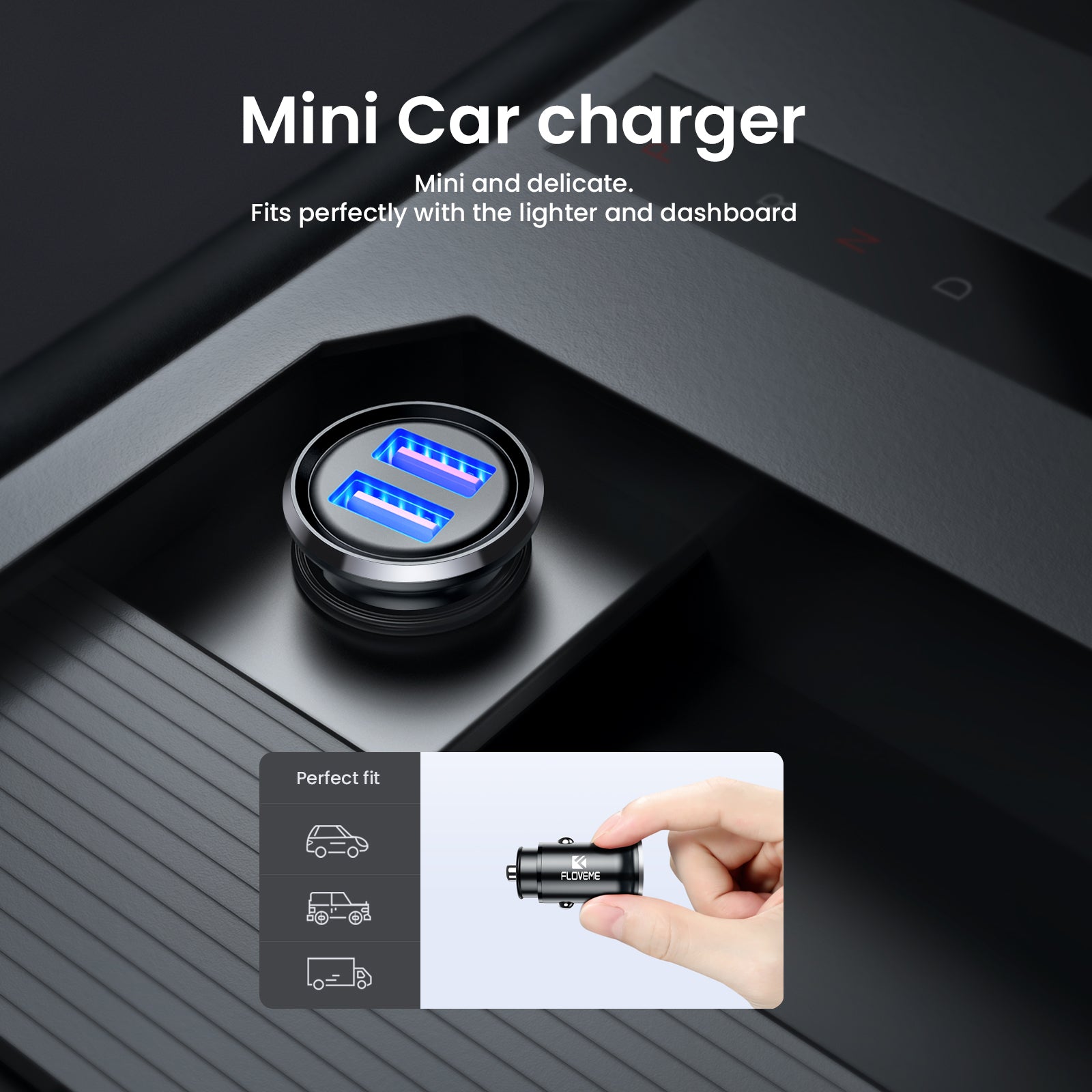 FLOVEME USB Car Charger